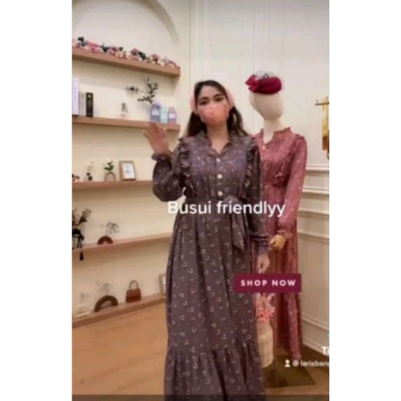 Gamis Yuna Ruffle Bunga