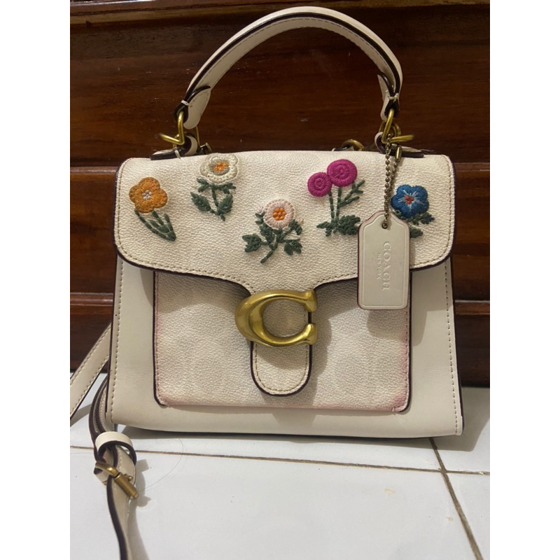 preloved tas coach tabby embroidery