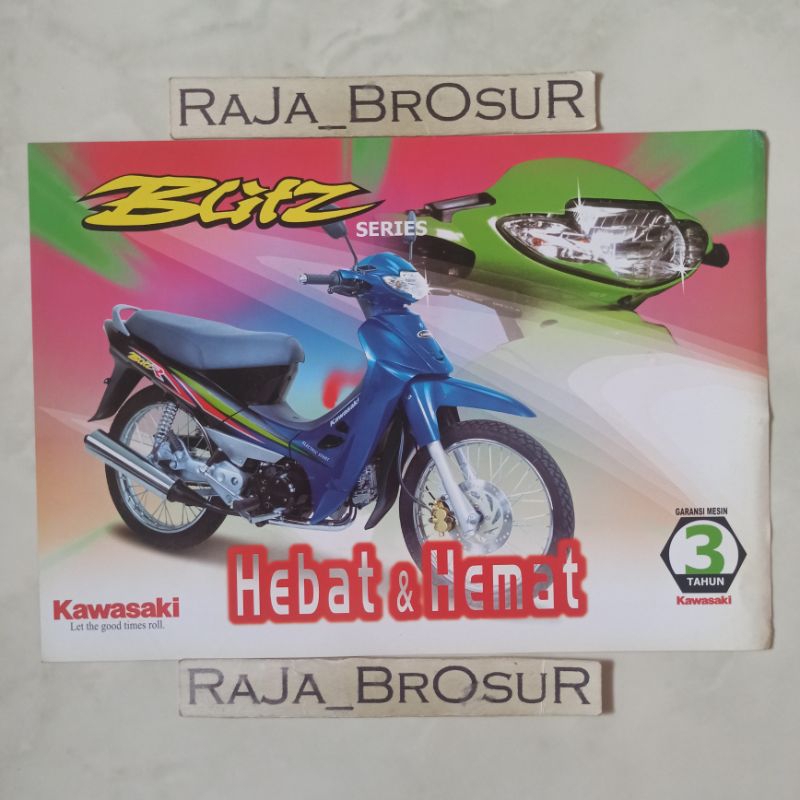 Poster brosur katalog flyer jadul lawas Kawasaki Blitz/Kawasaki Blitz R 2003