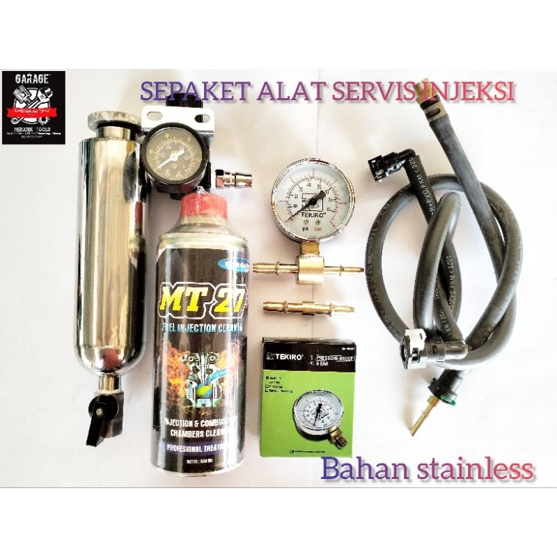 Alat Tabung Infus Servis INJEKSI INJECTOR Universal Tester Cek Tekanan Fuelpump Pressure Gauge