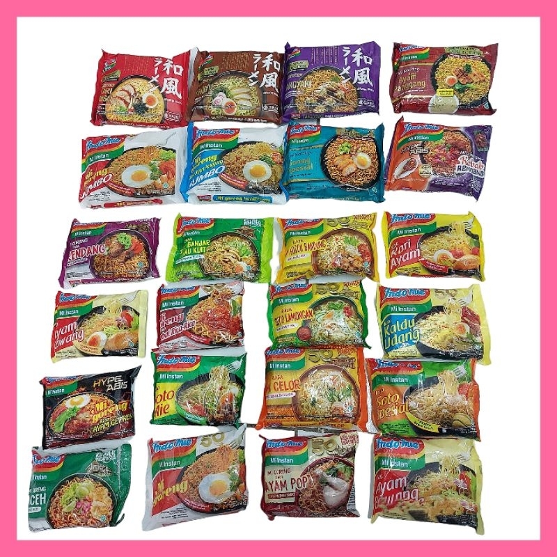 

Indomie baru new takoyaki shoyu tori miso nusantara goreng kuah kocok bandung soto banjar limau kaldu udang ayam pop bawang kebab rendang sambal rica aceh iga penyet celor lamongan 75gr