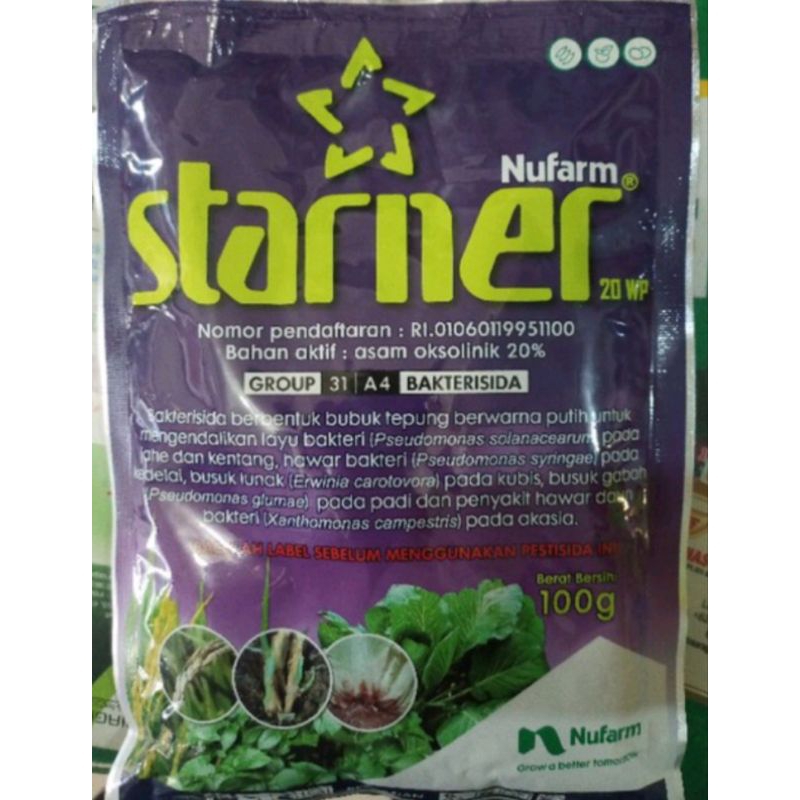 Starner bakterisida 20 WP, 100 gram asli kemasan pabrik