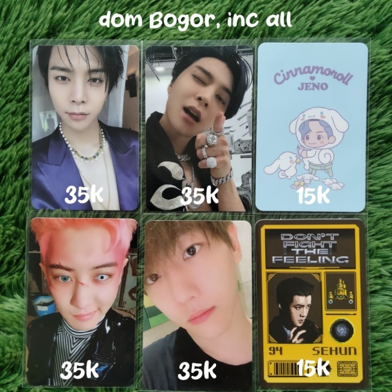 pc chanyeol obsession x-exo ver. pc baekhyun delight mint ver. id card sehun expansion ver.