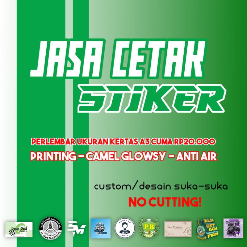 

CETAK STIKER LEMBARAN