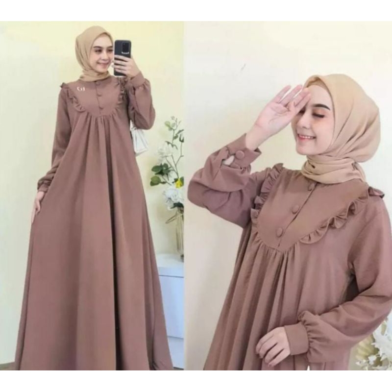 GAMIS CRINCLE MODEL TERBARU MODEL POLOS BAHAN JATUH ADEM/DRESS KEKINIAN /DRESS MUSLIMAH BAHAN HALUS LEMBUT ADEM/GAMIS MUSLIMAH/BAJU LEBARAN/DRESS LEBARAN/GAMIS LEBARAN/BAJU MODEL BARU/DRESS WANITA MURAH/DRESS BAHAN CRINCLE AIRFLOW/MIDI DRESS/GAMIS MURAH