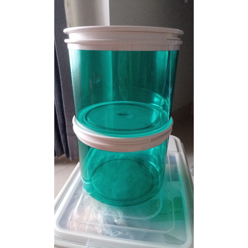 New Tupperware Jolly Keeper Canister 1.7L Toples Bulat Transparan