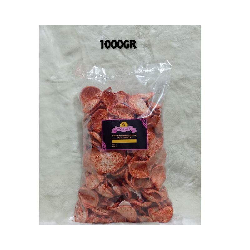 

Basreng bulat pedas sedang/1000gr