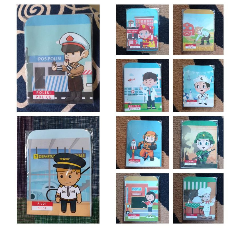 

Amplop/Angpao Lebaran Medium Profesi bisa pilih Motif