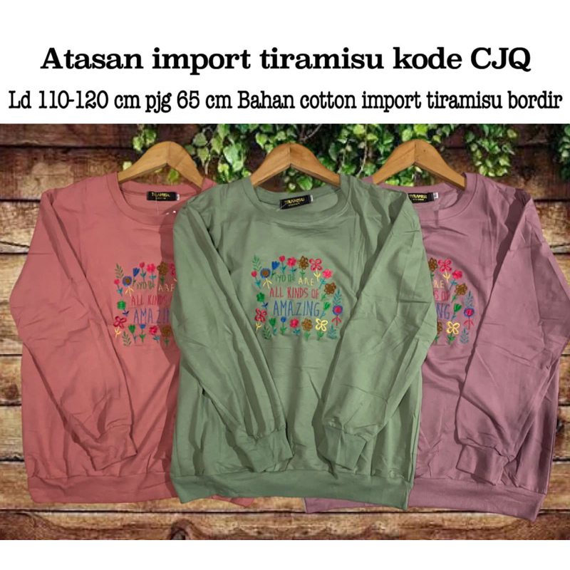 Atasan import tiramisu bordir