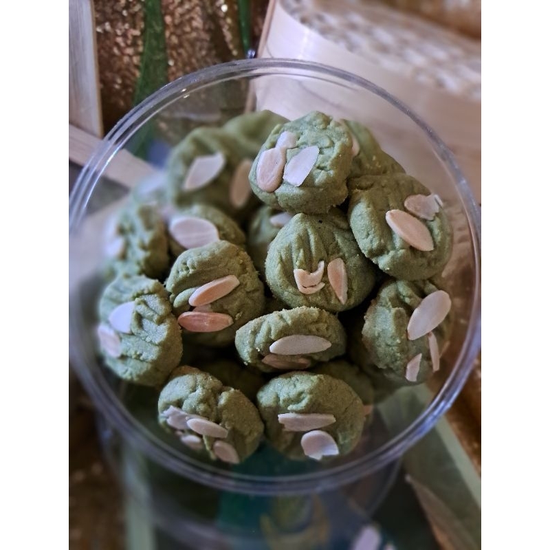 

Matcha almond cookies