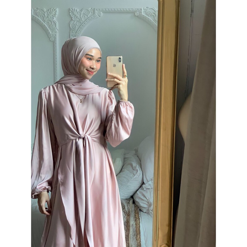 ELENA Tunik | Dress Satin | Tunik saten | Tunik kondangan | Premium | Dress Tunik Wanita | Maxmara L