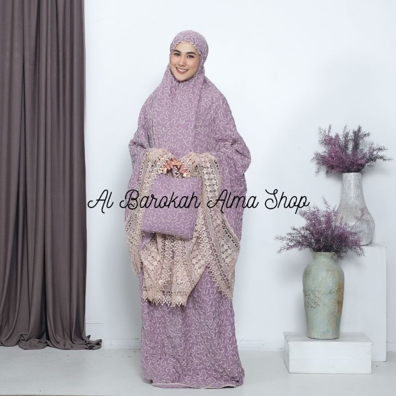 Mukena Dewasa Mewah Shakilla Full Korneli Al Barokah Alma