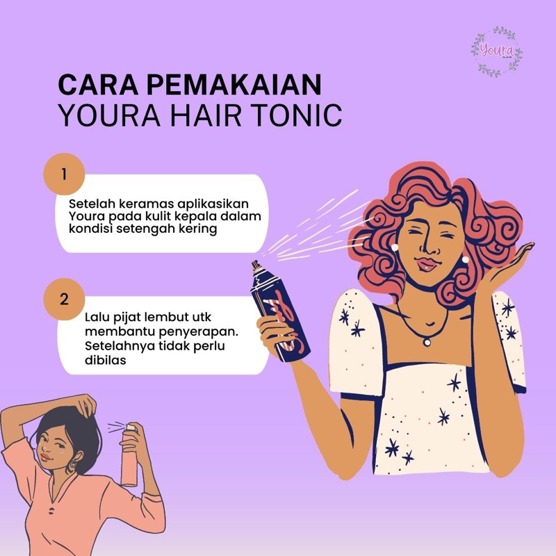 Youra Hair Tonic BPOM APPROVED | Penyubur rambut &amp; Mengatasi rambut rontok by akuitin