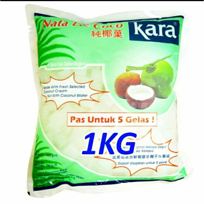 

KARA Nata De Coco 1KG Jelly Sehat Halal bahan Es Sop Buah