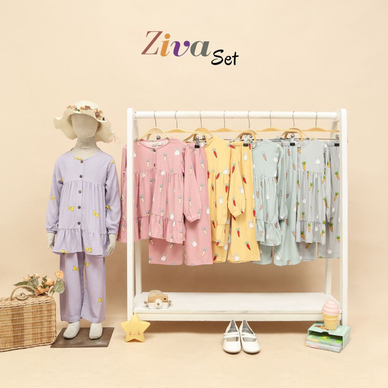 ZIVA SET | ONE SET ANAK GEMES | BAJU ANAK