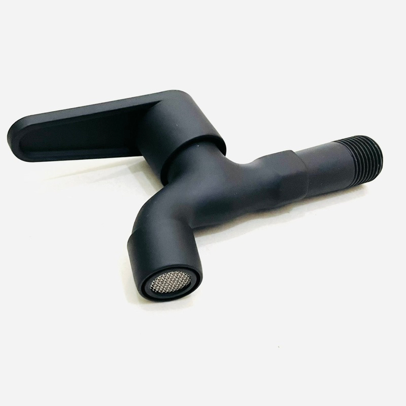 WP22 Kran tembok Air 1/2 Inch Handle Engkol - Kran Air Dinding Hitam