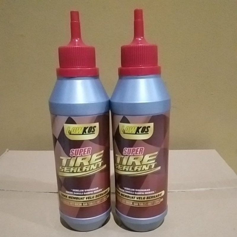 LOWKOS - 2 Botol SUPER TIRE SEALANT CAIRAN BAN TUBLES 350 ML