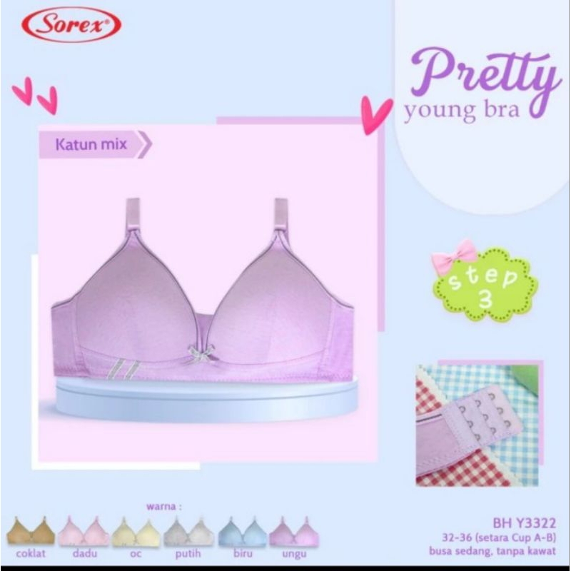 Bra bh pelajar Sorex young y3322