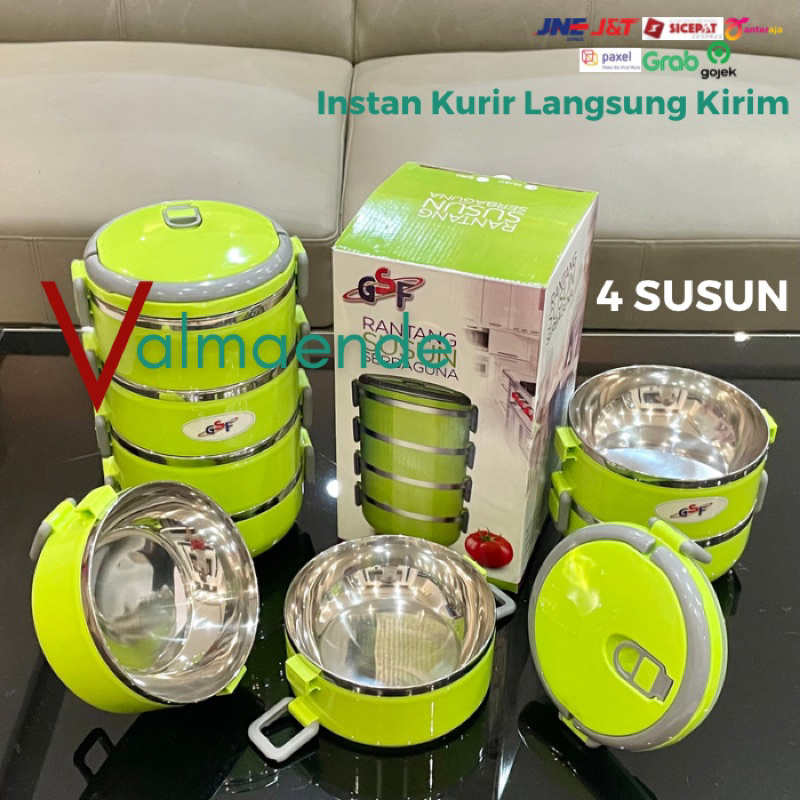 Rantang Susun Serbaguna Rantang 4 Susun GSF 3004 Lunch Box Susun Q2 603 Set Stainless Tepak Makan