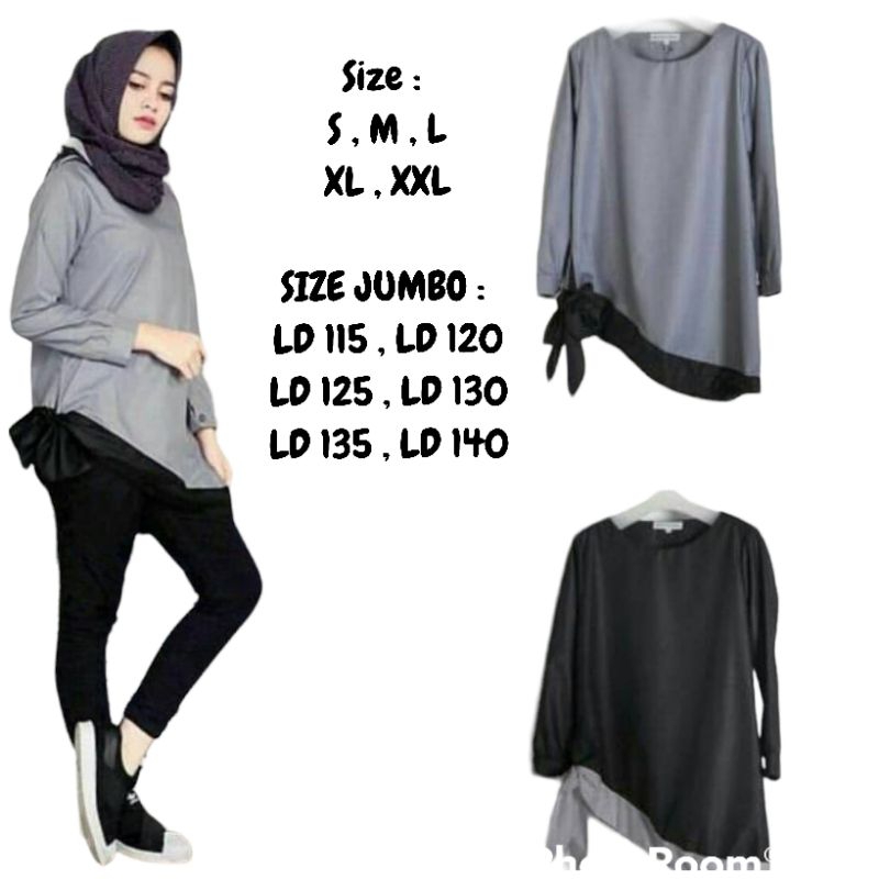 BAJU MUSLIM ATASAN SIZE S,M,L,XL,XXL & JUMBO LD 115,LD 120,LD 125,LD 130,LD 135,LD 140 BUSANA WANITA