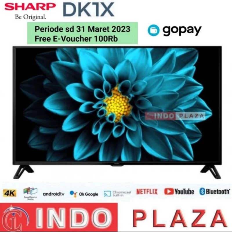 TV SHARP 60 Inch 4T-C60DK1X / 65 inch 4T-C65DK1X / 70 inch 4T-C70DK1X SMART ANDROID V.11 4K UHD GAMING