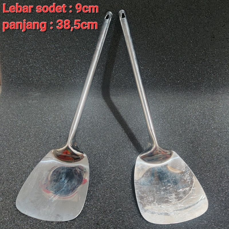 Sodet stainless besar terusan/spatula/sutil stainless terusan besar