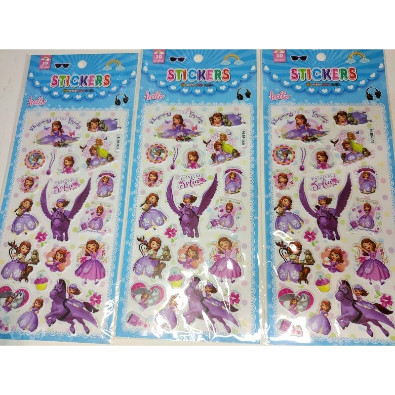 [ULTRATOYS] STICKER 3D TIMBUL PRINCESS ANAK MURAH