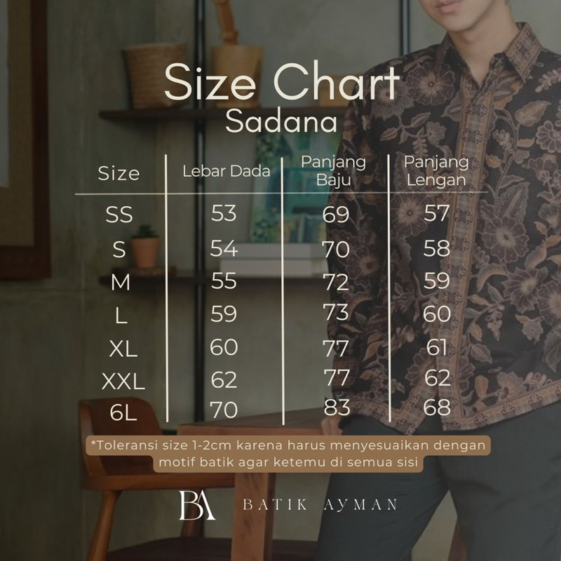 Batik Ayman - SADANA | Kemeja Batik Pria Katun Solo Halus