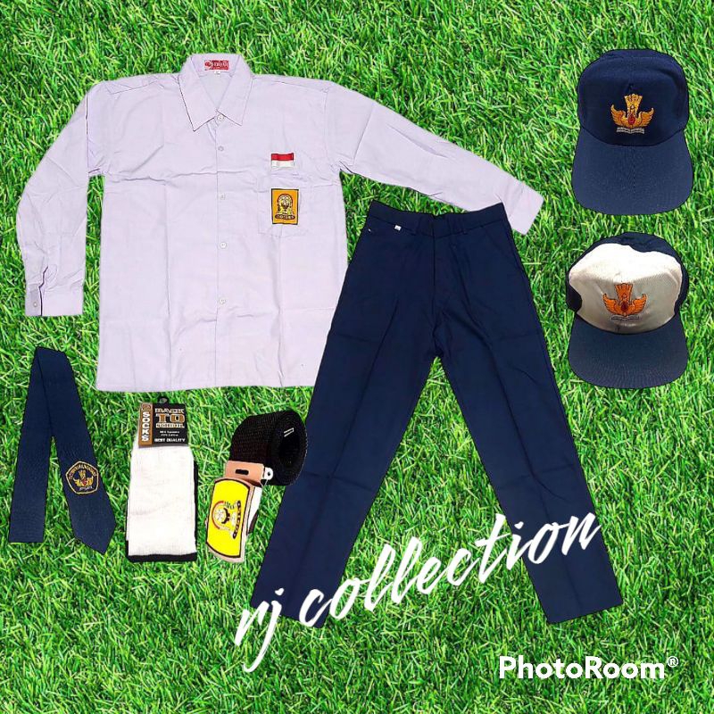 seragam sekolah SMP | setelan anak laki-laki | baju lengan panjang | celana panjang | setelan seraga