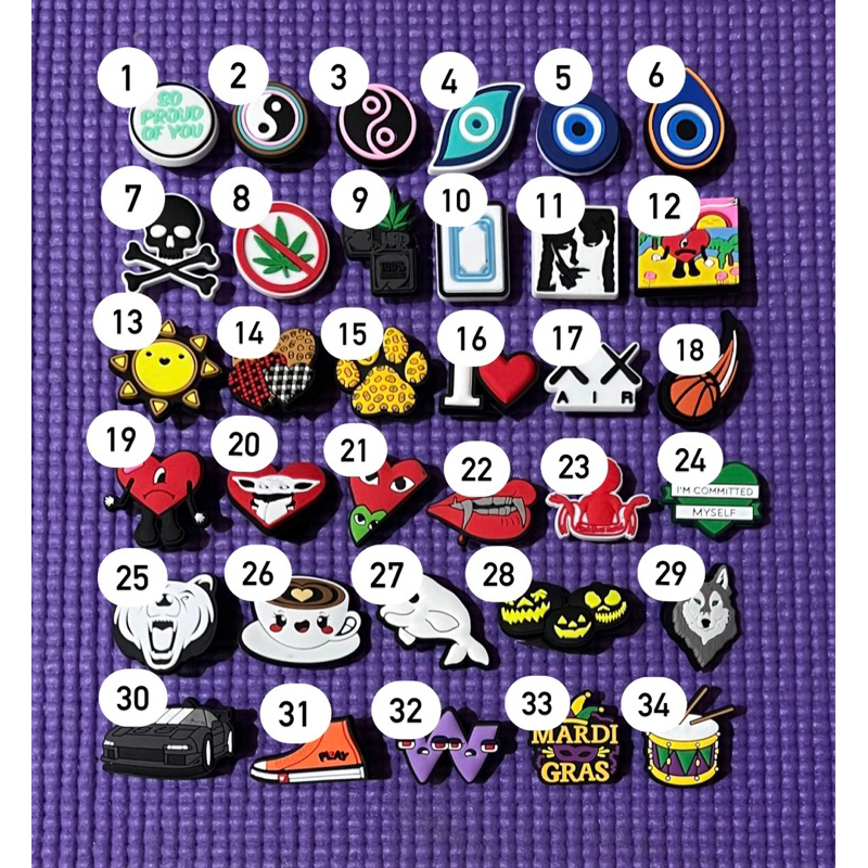 Jibbitz charms | jibbitz crocs | charms jibbitz | hiasan sandal crocs | jibbitz unik
