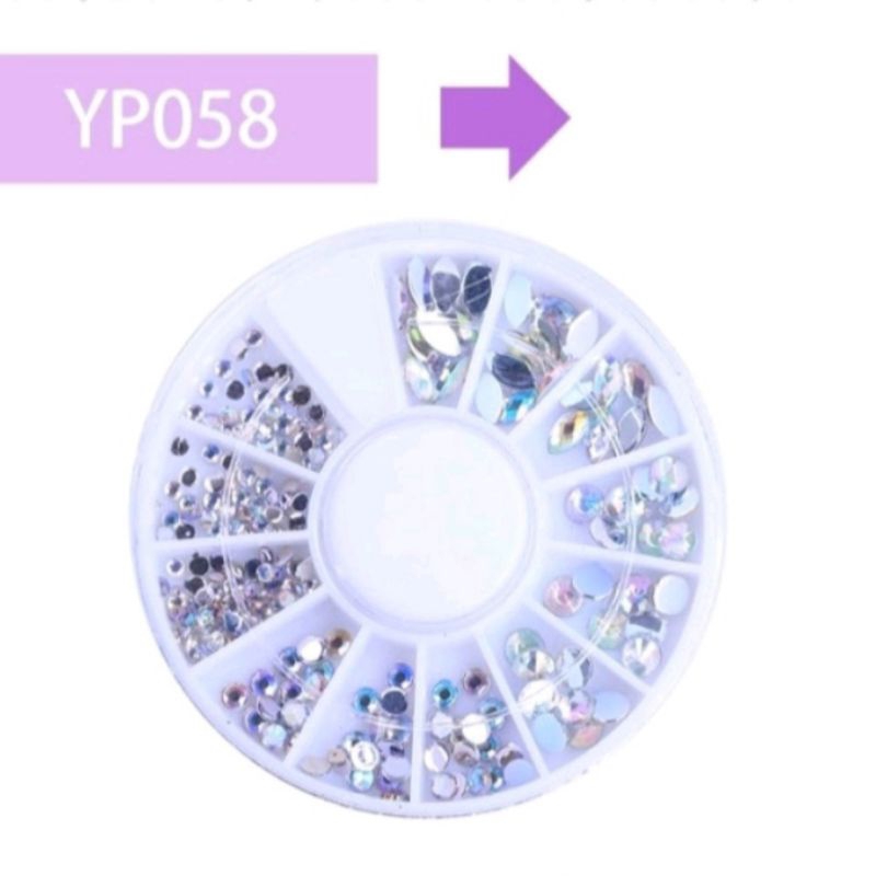 Rhinestone 3mm/Manik-manik untuk Nail Arts/Dekorasi Henna/Berlian Imitasi 3mm