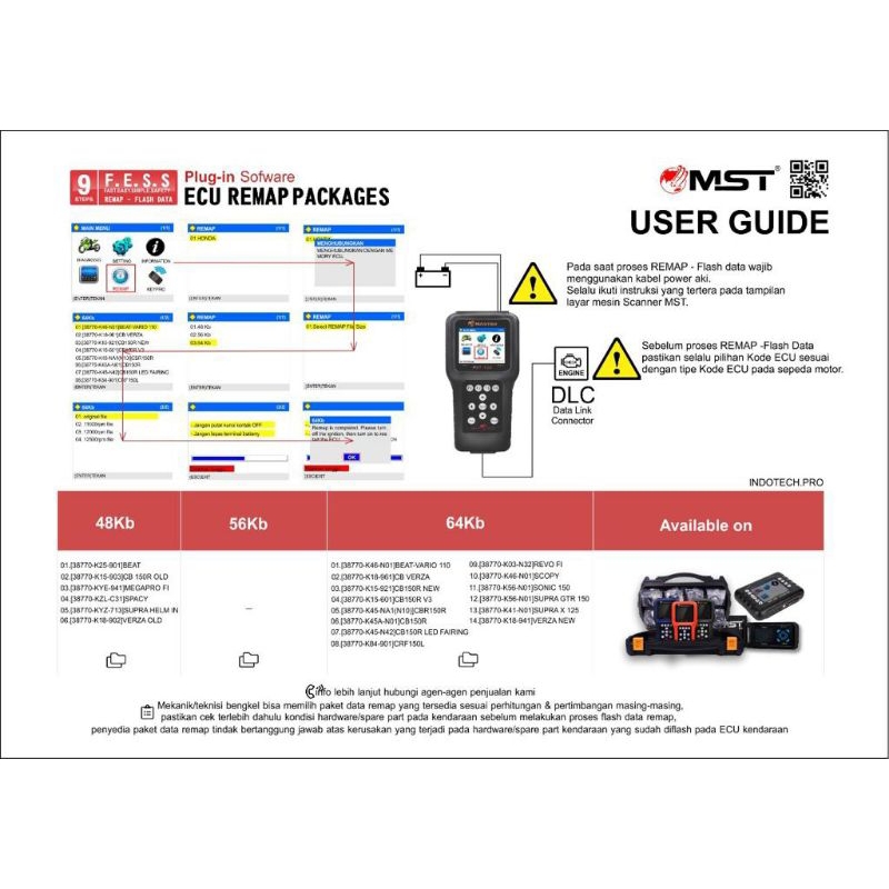Scaner Injektor Motor Master Zeus MST 400 Homda Dan Yamaha