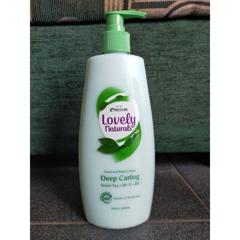 emeron lovely natural hand &amp; body lotion pump 400ml