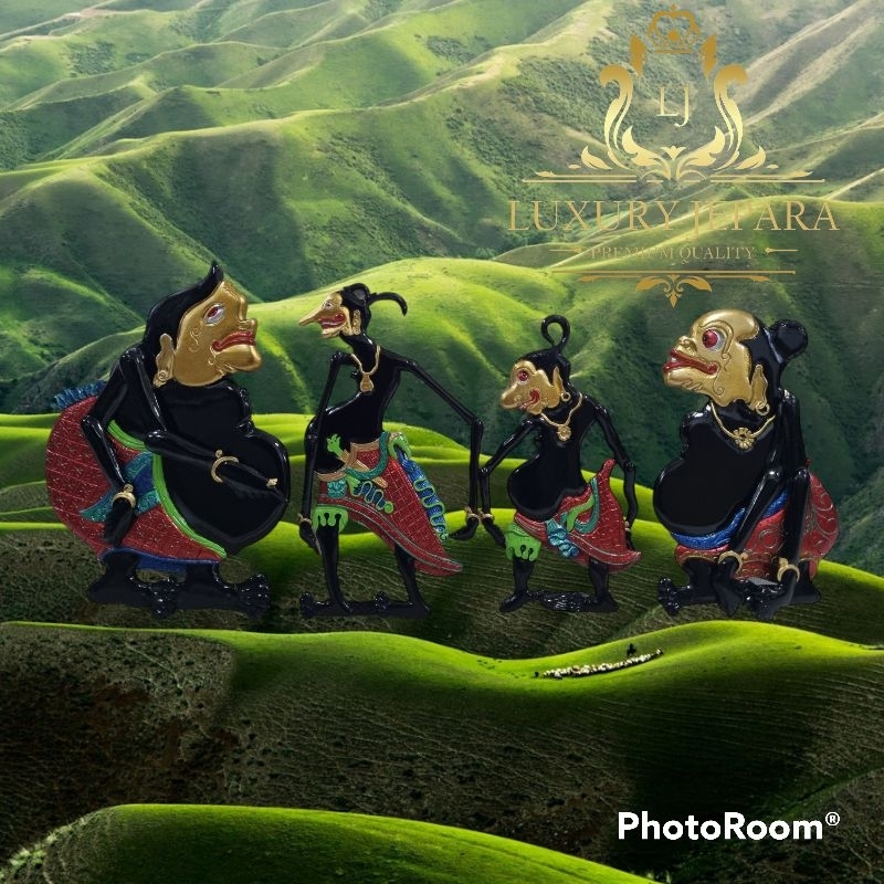 wayang kayu punokawan/semar/petruk/gareng/bagong