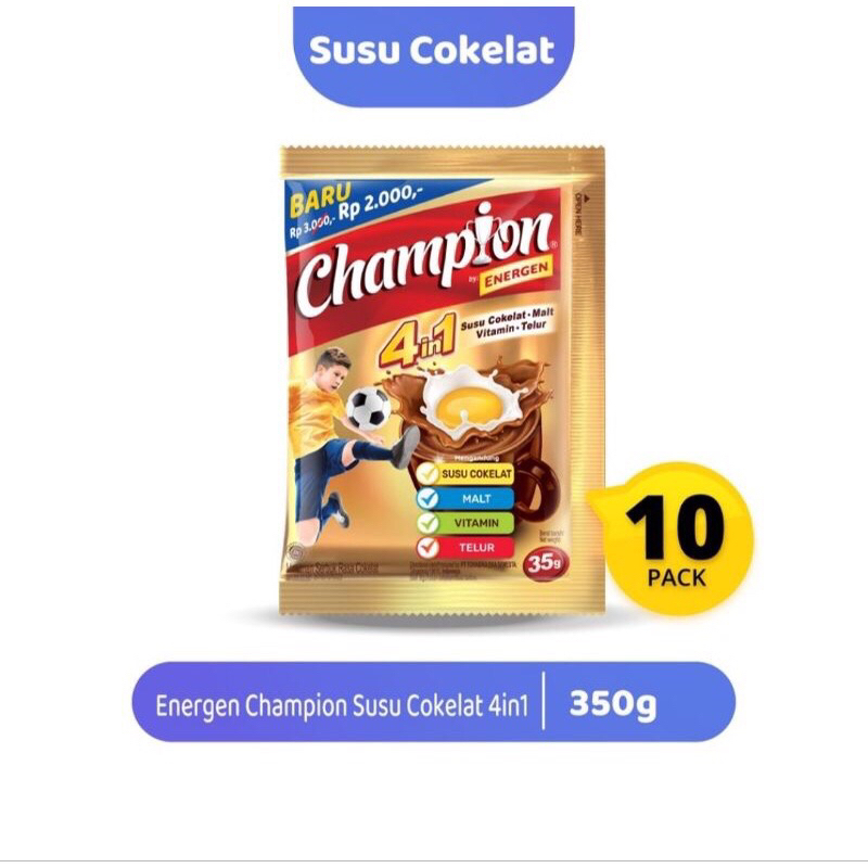 

Energen Champion Coklat Renceng (Rasa Spt Milo)