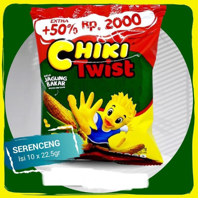 

Chiki Twist Jagung Bakar 22,5 gram isi 10 pcs