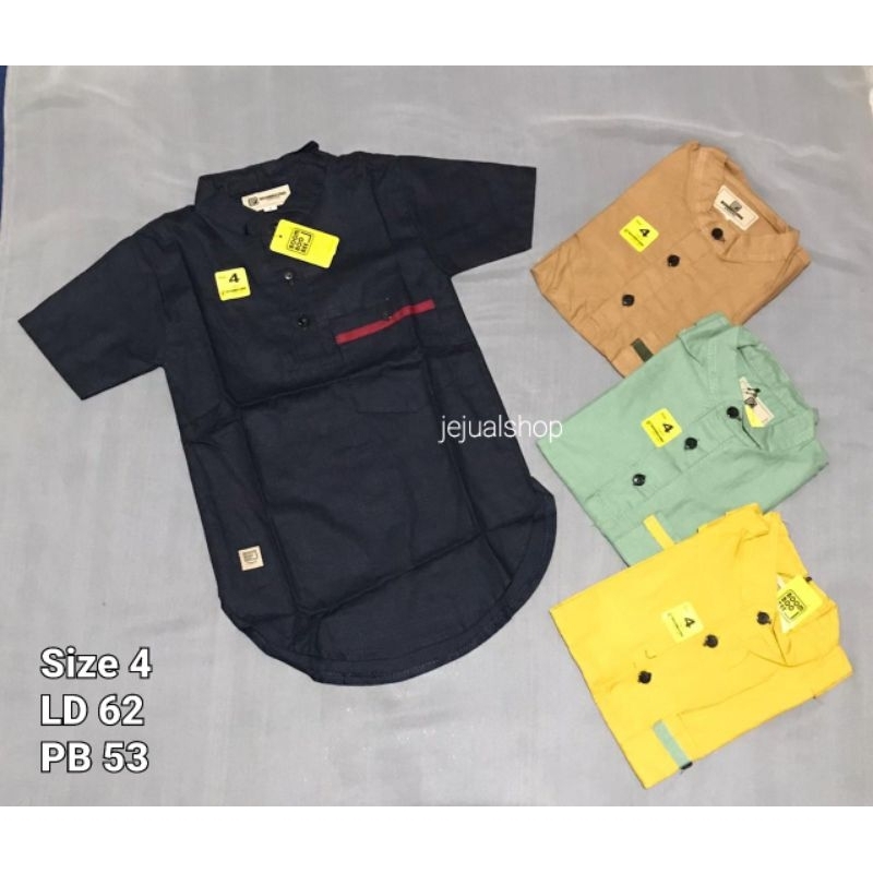 koko kurta anak/koko kurta boomboobee/koko kurta lengan pendek murah size 4