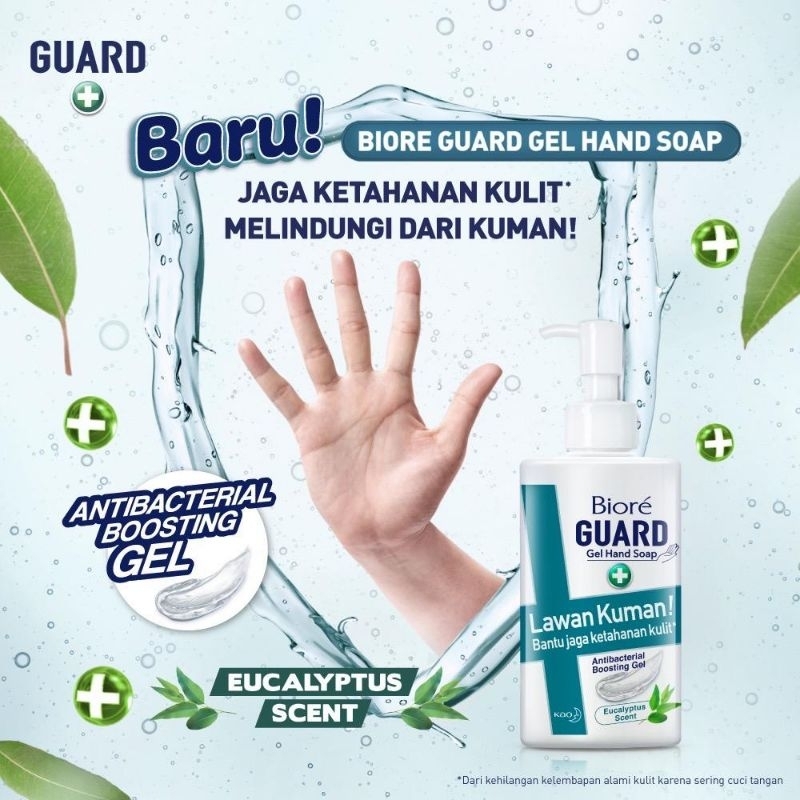 Biore Guard hand soap Sabun Cuci Tangan Gel Eucalyptus Scent Anti Bakteri Refill 200 ml