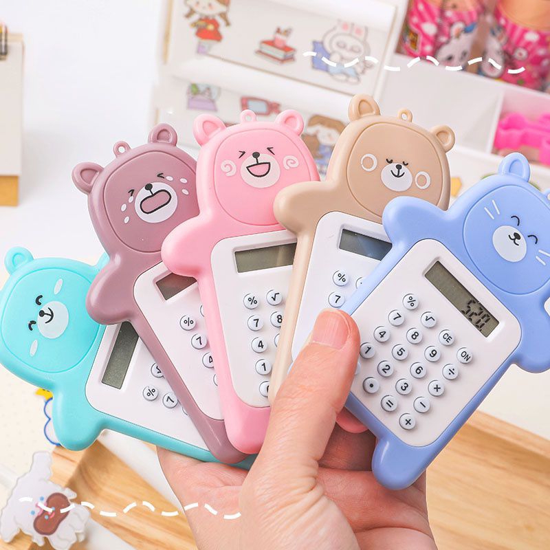 

Calkulator Mini Portable Motif Beruang Kalkulator Travel Mini Lucu