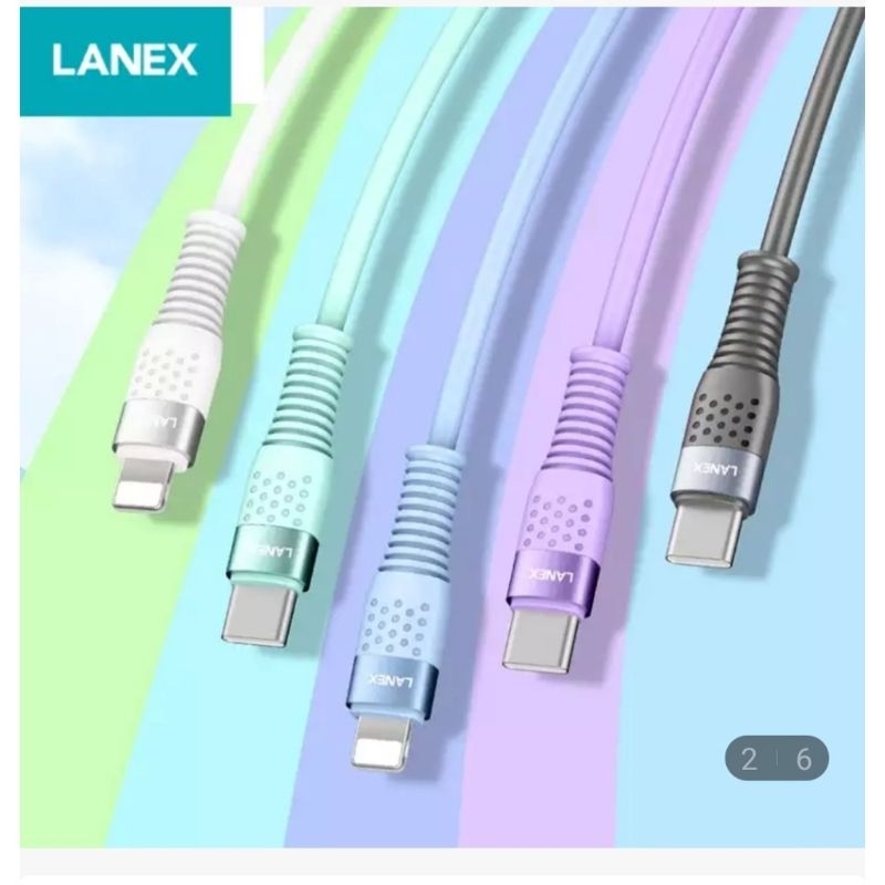 PER PCS KABEL DATA TUBE LANEX LS21C 3A TIPE-C TIPE C - 1M TIPE-C TUBE FOR ANDROID DATA CABLE