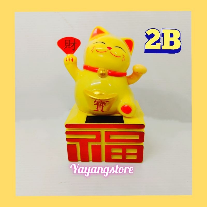 Maneki Neko Lucky Cat Kucing Keberuntungan Solar Kucing Uang Rezeki