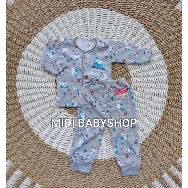 Setelan Panjang Bayi Baru Lahir Setelan Newborn Full Print Premium Quality Hany Baby SNI