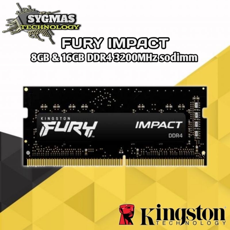 Kingston HyperX FURY Impact DDR 4 8GB & 16GB - 3200MHz sodimm
