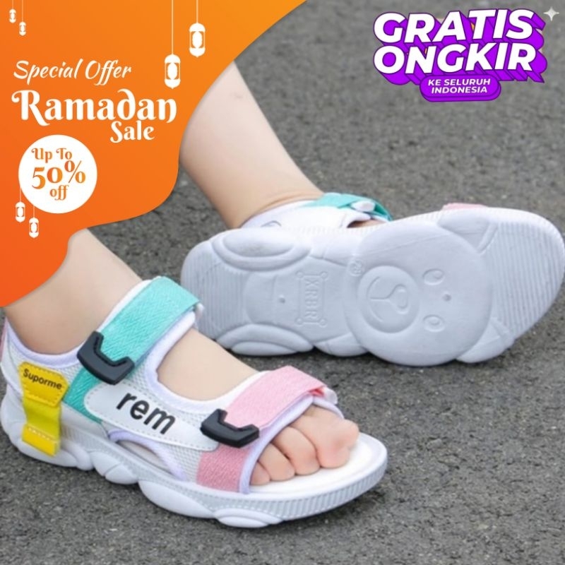 sandal anak tali silang perempuan laki laki sendal gunung anak cewek cowok usia umur 3 4 5 6 7 8 9 1
