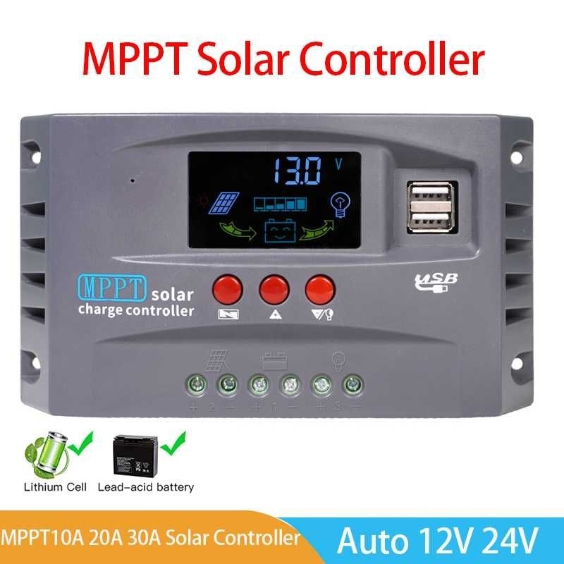HXC Solar Charge Controller 10A MPPT 2 USB Automatic Identify 12V/24V - HXC3