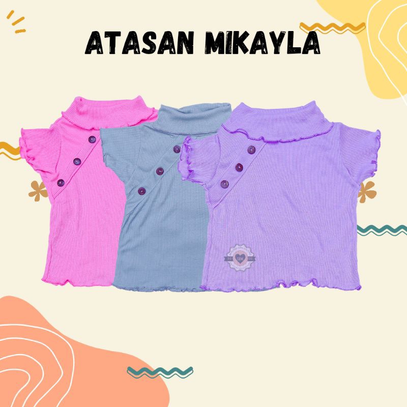 Baju ATASAN Anak Perempuan MIKAYLA Ruffle Knit Tee 1-5 Tahun