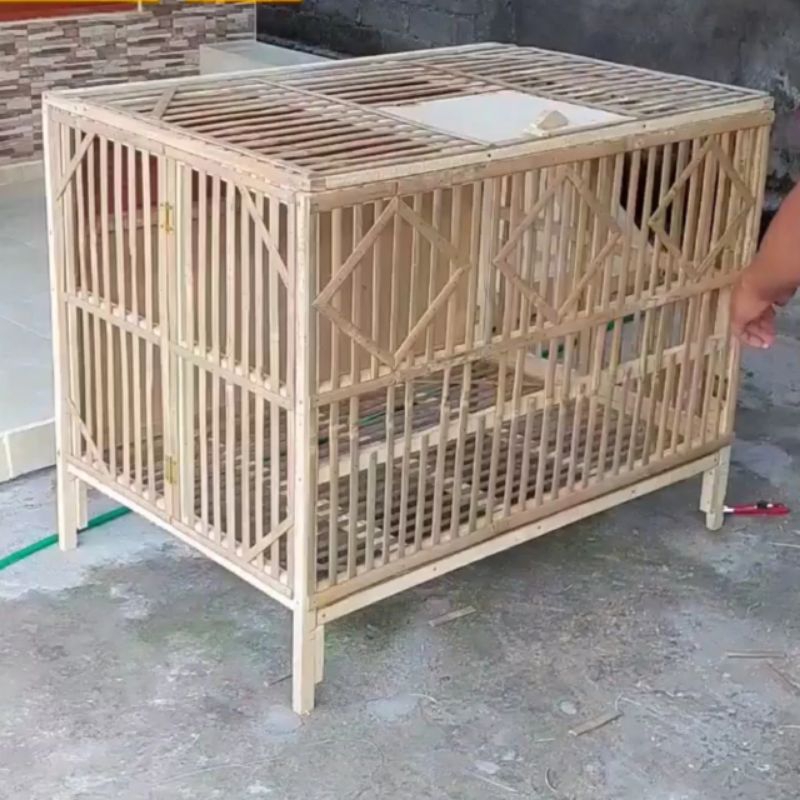 kandang ayam bambu lipat, kandang ayam bambu siap pakai (bisa custom ukuran)