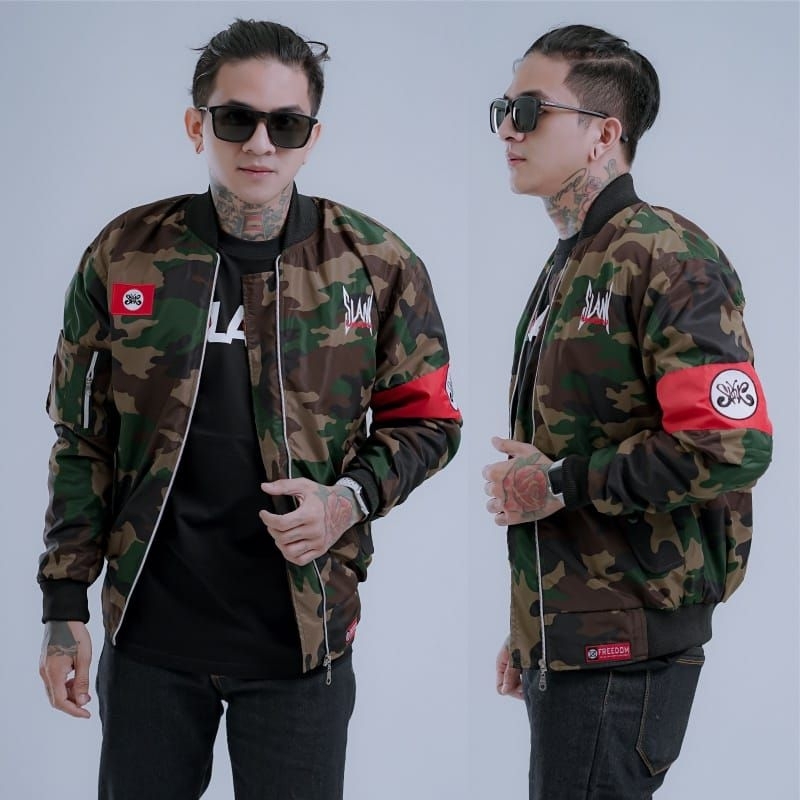 JAKET BOMBER PRIA ARMY ORIGINAL~JAKET HODIE SLANK SLANKERS~JAKET PRIA KEREN~JAKET ORIGINAL DISTRO