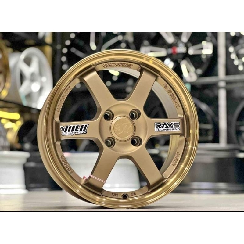velg mobil ring 15 TE37 pcd 4x100 velg murah brio.yaris.agya.mobilio dll