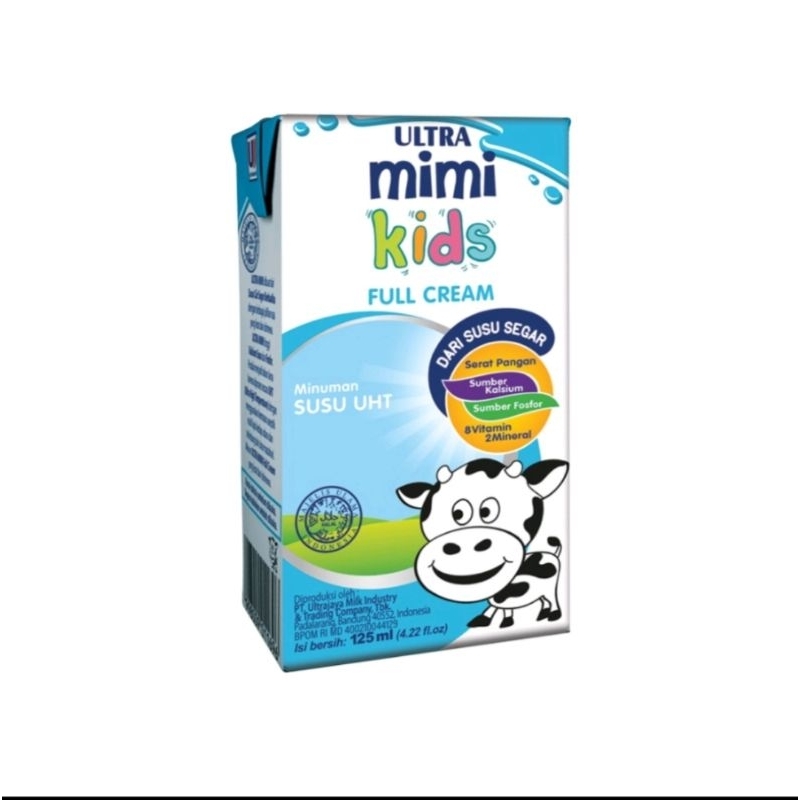 

Susu UHT Ultra Mimi 125 Ml Rasa Full Cream ( 40 x 125mL )